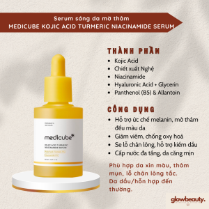 Serum Medicube Kojic Acid Turmeric Niacinamide 30ml – Sáng Da Mờ Thâm Đều Màu & Dịu Viêm