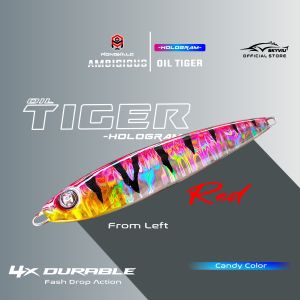 Umpan MONGKALO AMBISIOUS Hologram Minyak Tiger 100 Gram Metal Jig 100 g 100g Umpan Jigging 100gram Umpan Pancing Mancing Laut 100 gr