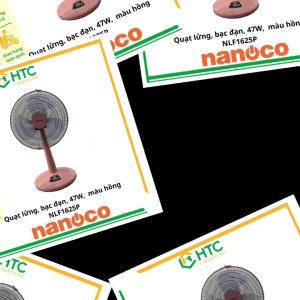 Quạt lửng NANOCO bạc đạn công suất 47W model NLF1625 3 cấp độ gió (màu xanh/hồng/ghi)
