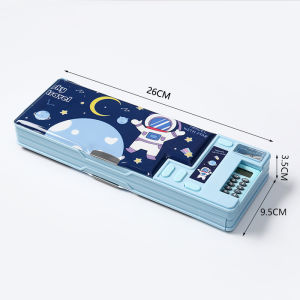 Tempat Pensil Multifungsi Motif Kartun Untuk Anak Laki-Laki / Perempuan Multifungsi Dengan Kunci Password Untuk Anak Tempat Pensil