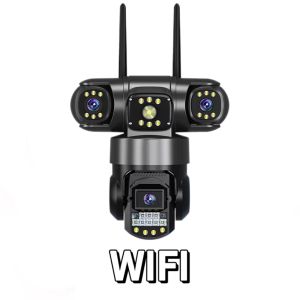 V380 PRO CCTV Camera Three Lens 6MP Outdoor Waterproof two way Audio Wireless PTZ Connect Night Vision Security Camera