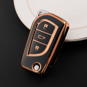 Bao Da Vỏ Bảo Vệ Ốp Chìa Khóa Bọc Chìa Khóa Cao Cấp Dùng Cho Xe Ô Tô Toyota Atis Yaris Vios Innova Mẫu cũ -23 Nút