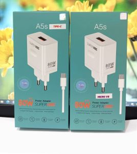 Charger HP OPP A5S 80W Super VOOC Power Adapter Support Fast Charging