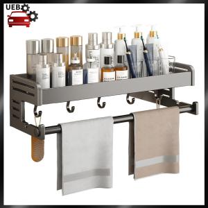 [Ueb Wholesale Mall]Punch-Free Kitchen Spice Rack with Hook Seasoning Storage Shelf Space Saving Multifunctional Organizer for Home Gadget