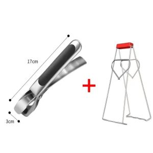 giữ Chống bỏng Clip Holder Stainless Thép chống trượt Kẹp Bowl tấm kẹp chống bỏng tấm bát