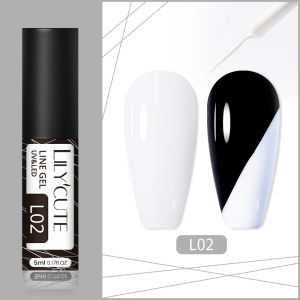 UR SUGAR LILYCUTE 5ml Gold Reflective Glitter Liner Gel Nail UV Polish Superflash Spark French Style Pull Line Graffiti Painting Stripe Gel
