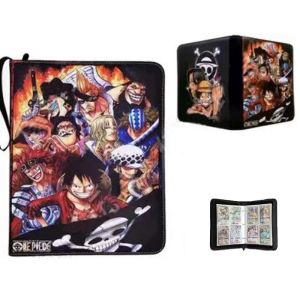 400pcs Cards holder 2x2 Anime Binder Card Holder Luffy Zoro PU Material Zipper Album Book Capacity R SR TGR GP Collectibles Folder Kids Toys Gift
