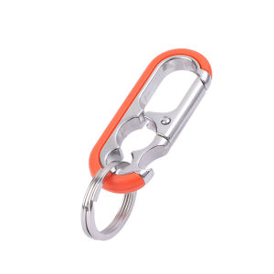 Creative Multifunctional Bottle Opener Simple Key Chains Practical Portable Men Business Key Ring Metal Car Accessories