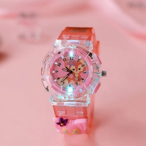 SANRIO ซานริโอ ชาม เด็กนาฬิกาการ์ตูนส่องสว่างนาฬิกาอิเล็กทรอนิกส์นักเรียนระดับประถมศึกษาตัวชี้ดิจิตอลนาฬิกาควอตซ์
