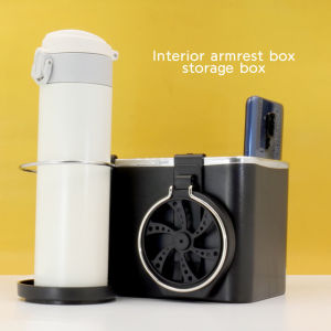 【Hot Sale+Ready Stock】Car Tissue Box Leather Case Creative Cartoon Car Paper Wipes Cover Water Cup Drink Mobile Phone Stand Storage Box