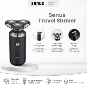 Senus Electric Travel Shaver for Men pencukur jenggot kumis rambut mini
