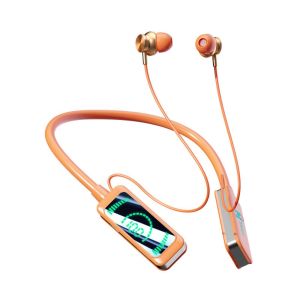 OFTBT HiFi Sound Wireless Earphones HD Screen Noise Reduction Bluetooth Headset Support TF Card Waterproof Karaoke Earphones Sports Use