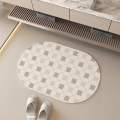 Roysler High-Efficiency Diatomite Bath Mat with Anti-Slip PVC Backing | Quick-Dry Absorbent Kitchen/Floor Mat. 