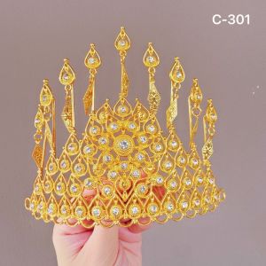กะบังหน้า สีเงิน สีทอง เครื่องประดับผม มงกุฏครึ่ง สวมใส่ในงานบุญต่างๆ นางรำThai Crown