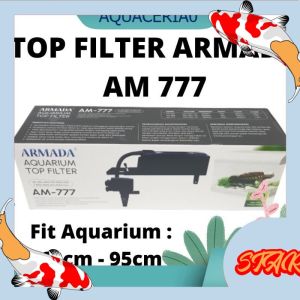 ARMADA AM 777 TOP FILTER AQUARIUM POMPA CELUP AQUARIUM AQUASCAPE filter atas mesin besar tipe 1600 10 watt hmax 12 meter