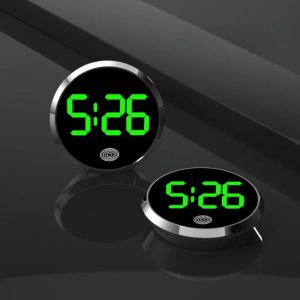 GROCERIY Touch-Activated Car Dashboard Clock Mini LED Time Display Digital Clock Multi-purpose Novelty LED Electronic Watch For Car Boat Bike Truck