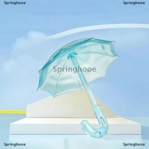 [COD] Springhooe เฟอร์นิเจอร์บ้านตุ๊กตา1ชิ้นร่มพลาสติกใสขนาดเล็กของตกแต่งบ้านของเล่นเด็กเล่น