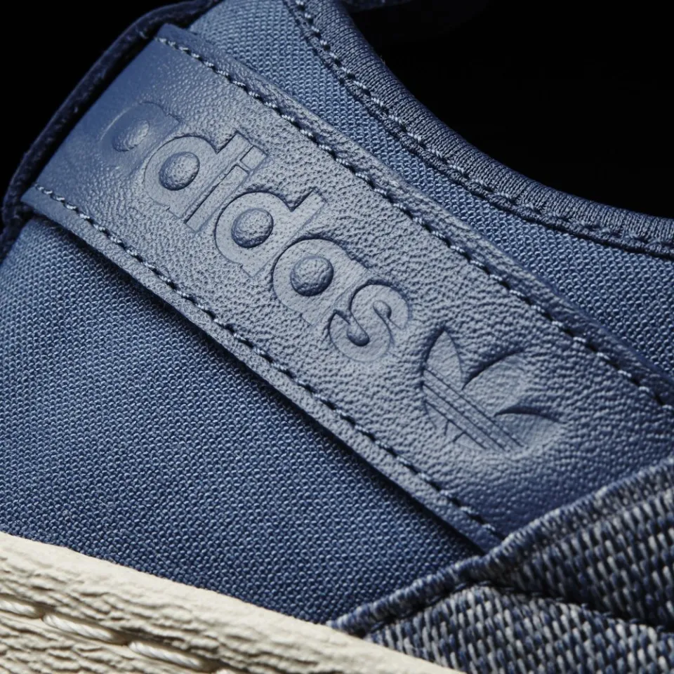 Adidas superstar slip outlet on blue denim