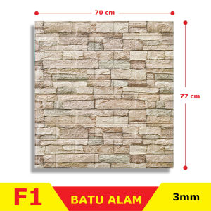 Wallpaper Dinding 3D Foam Wallfoam Kamar Tidur Ruang Tamu Teras Walpaper Dinding Motif Batu Alam