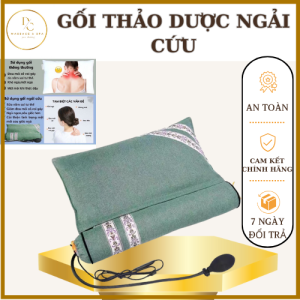 Gối Thảo Dược Ngải Cứu-Gối Sưởi ẤmChườm NóngKê Cổ Gối Đầu Với Hương Thơm Ngải Cứu Thư Giãn Giảm Mệt Mỏi