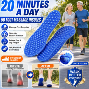 Massage Insoles 5D Foot Massage Shoe Inserts Comfortable Arch Support