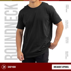 TSR PLAIN Mens Cotton Spandex Stay Round Neck T-Shirt