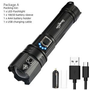 Haixnfire H38 Lamp xhp70.2 most powerful flashlight Waterproof Telescopic Zoom Lantern Camping