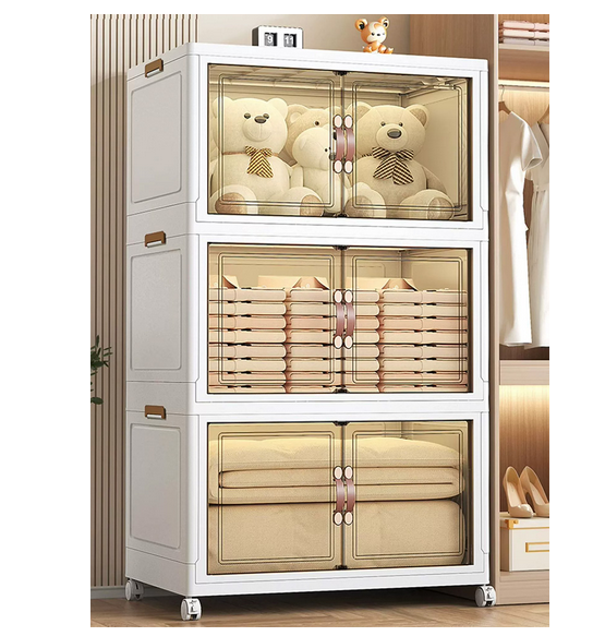 2/3/4/5 Layers Multipurpose Double Sided Opening Storage Foldable/Stackable Storage Box