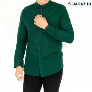 Baju Kemeja Pria Dewasa Slimfit Lengan Panjang Casual Polos Cotton Oxford Premium
