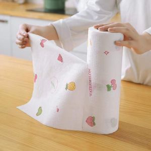 50pcs/Roll Lazy Rag/Disposable Kitchen Cleaning Paper/Kitchen Tissue Paper Washable Wet and Dry/Dishwashing Paper