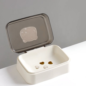 Portable Soap Box – Plastic Soap Container with Lid & Removable Drainer Home Essentials