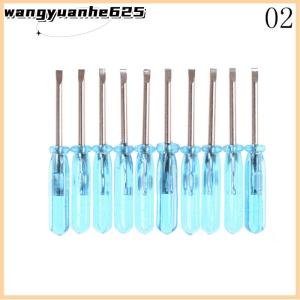 [WYH Store] COD 10pcs Plastic Handle Stubby Mini Pocket Cross Flathead Screwdriver Tool