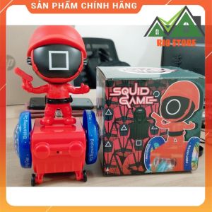 Xe đồ chơi các nhạc- Robot xoay-Trò chơi con mực Squid game xe thăng bằng xoay 360 độ phát nhạc có đèn led vui nhộn Rio store