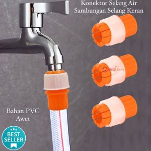 ( BISA COD ) PROMO Konektor Selang Air Fleksible /  Sambungan Selang Keran Air / Sambungan Keran Air