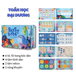 Học liệu bóc dán Montessori thông minh nhiều chủ đề Sách đồ chơi giáo dục tiếng Anh cho bé TILO KIDS