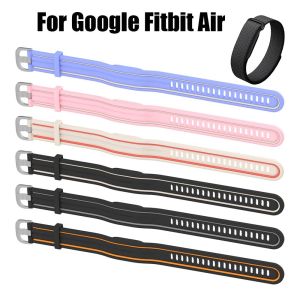 HQIANGDA Silicone Watch Strap Dual Color Adjustable Watch Band Replacement Wristband for Google Fitbit Air Smartwatch Accessories