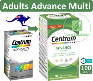 👍Centrum Advance Multivitamins and Minerals 100 Tablets (Australian Version) ✅Same Formula as Local Version Support Energy Immunity Muscle Function Healthy Skin 🚀Ship Out in 1 Day