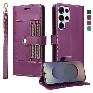 Vỏ điện thoại mới cho Samsung Galaxy S26 S25 S24 S23 S22 S21 Ultra / S25 S24 S23 S22 S21 Plus / S20 S21 S23 S24 S25 FE Ốp Nắp gập Có Khe Cắm Thẻ Ví da từ tính