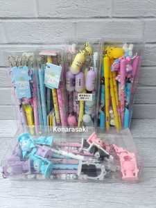 12 PCS PULPEN SANRIO KUROMI PEN GANTUNGAN SANRIO LUCU UNIK MURAH ISI 3/6/12 PCS