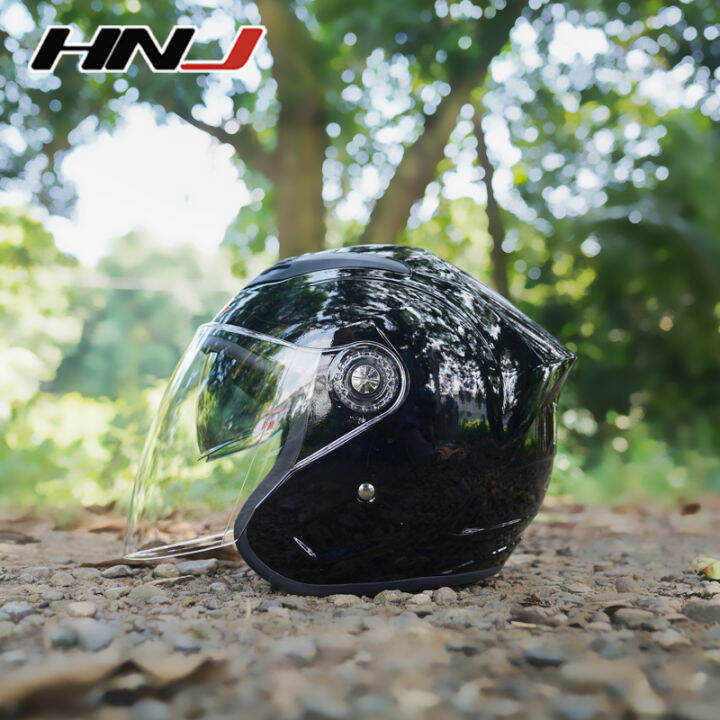 Hnj A D Helmet Motorcycle Half Face Dual Visor Helmet Original