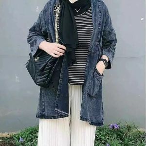 CARDIGAN JEANS WANITA // OUTER JEANS WANITA // KARDIGAN OUTER JEANS JUMBO
