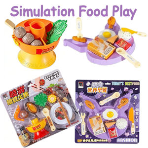 Simulation Kitchen Cooking Toy Set Spray Hot Pot Feeding Toy Role Play Mainan Anak