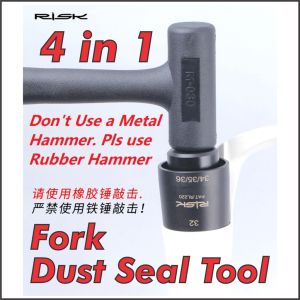 Fork Dust Seal Install Tool RISK Shock Suspension Front Fork Dust Seal Kit Oil Seal Kit Sponge Ring Installation Driver