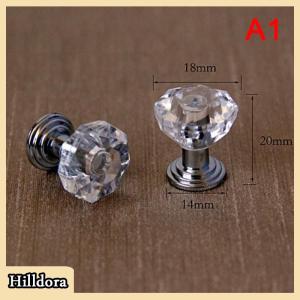 [Hilldora] 10Pcs Acrylic Knobs Cupboard Drawer Pull Handle Door Knob Cabine