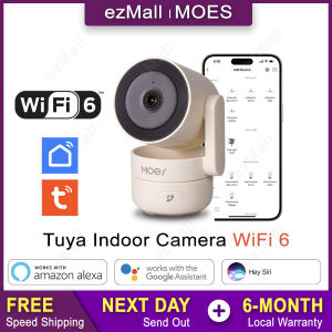 MOES Tuya WiFi 6 Smart Indoor Camera 4MP HD Security Pan Tilt Motion Tracking Sound Detection Infrared Night Vision Monitor