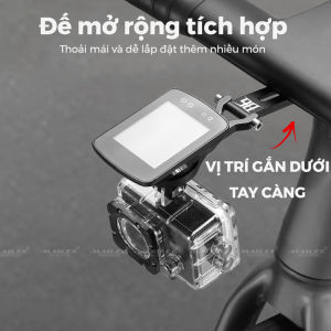 Giá đỡ đồng hồ xe đạp hợp kim nhôm gắn dưới tay lái xe đạp đua/xe đạp đường trường điều chỉnh góc linh hoạt - KAVISOTA