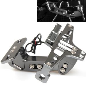 Adjustable Motorcycle License Plate Bracket Licence Plate Holder Plate Hanger Tail Tidy Bracket CNC Aliminum For Raider 150 Fi Sniper 150 MT07 MT09 MT10 TMAX530 TMAX 500 XJ6 KAWASAKI Z750 Z800 duke 200 CBR 125R X4 NC700 etc