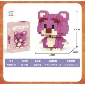 Briks lotso pink mainan eukasi nano block brick mini building block lotso