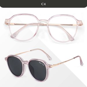 SSON TVTE Kacamata Clip On Kotak Polarized Metal Anti Blueray Photocromic Bluecromic TP1206