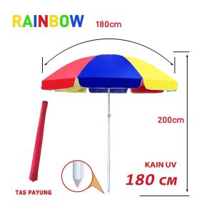 Payung Tenda Pelangi 180 cm Payung/ Payung Tenda 180 cm Jualan Taman Pantai